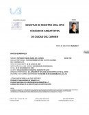 Solicitud de registro profesional ante el colegio de arquitectos