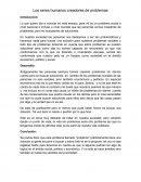 Los seres humanos creadores de problemas