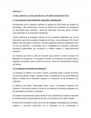 LA INCLUSION DE LA EVALUACION EN LA PLANIFICACION DIDACTICA