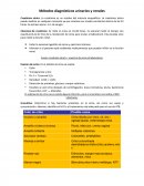 Métodos diagnósticos urinarios y renales