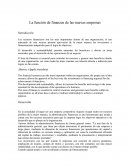 La función de finanzas de las nuevas empresas