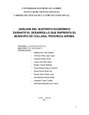 ANÁLISIS DEL SUSTENTO ECONÓMICO DURANTE EL DESARROLLO QUE ENFRENTA EL MUNICIPIO DE COLLANA, PROVINCIA AROMA
