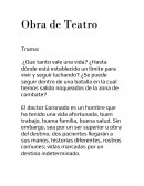 Obra de teatro Bioetica
