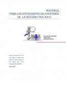 MATERIAL PARA LOS ESTUDIANTES DE AUDITORÍA DE LA SECCIÓN CT01-N415