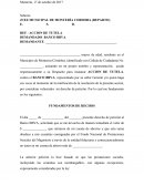 Accion de Tutela por Indebido Cobro de Cesantia