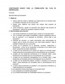 CUESTIONARIO BÁSICO PARA LA FORMULACIÓN DEL PLAN DE EXPORTACION