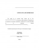 CONSTANCIA DE DOMICILIO