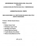 Administracion del tiempo BBVA Bancomer, S.A. Institucion de Banca Multiple Grupo Financiero