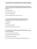 GESTIÓN DE PERSONAL. PREGUNTAS TEST