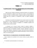 PLANIFICACIÓN ESTRATÉGICA DE LOS RECURSOS HUMANOS