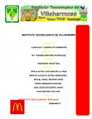 REPORTE DE VISITA ALMACEN “McDonald’s”