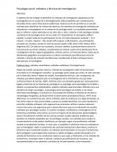 Psicología social: métodos y técnicas de investigación