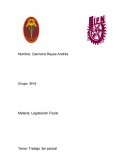 Legislación Fiscal Tema: Trabajo 3er parcial