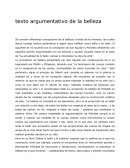 Ensayo argumentativo sobre la belleza
