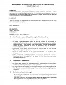 PROCEDIMIENTO DE IDENTIFICACIÓN Y EVALUACIÓN DE CUMPLIMIENTO DE REQUISITOS LEGALES