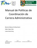Manual de Políticas de Coordinación de Carrera Administrativa