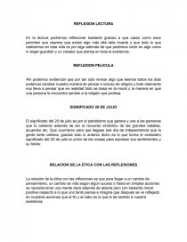 RELACION DE LA ETICA CON LAS REFLEXIONES. Página 1