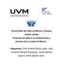 Consumo de tabaco en adolescentes y jóvenes de la ciudad de México.