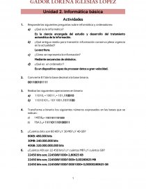 INFORMATICA BASICA ACTIVIDAD. Página 1