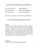 EFECTO DEL COMERCIO INTERNACIONAL EN EL MEDIO AMBIENTE.