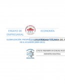 GLOBALIZACIÓN: PROSPERIDAD ECONÓMICA-FINANCIERA EN EL ECUADOR (2009-2013)