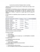 PLAN DE APLICACIÓN DE PRUEBAS PARA EL SISTEMA
