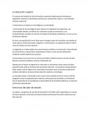 La educación superior ensayo