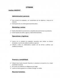 CITIBANK - Análisis AMOFHIT. Página 1
