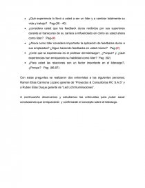 Este proyecto tiene como principio estudiar más afondo la idea sobre el liderazgo. Página 4