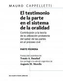 EL TESTIMONIO DE LA PARTE Y EL PRINCIPIO DE LA ORALIDAD