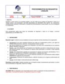 PROCEDIMIENTO DE REQUISITOS LEGALES