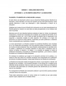 LA FILOSOFÍA ANALÍTICA Y LA EDUCACIÓN