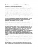 Ensayo sobre El problema de la tenencia en el estado del occidentee