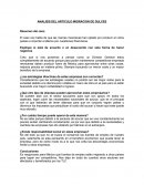 ANALISIS DEL ARTICULO MIGRACION DE DULCES