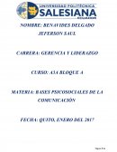 GERENCIA Y LIDERAZGO. BASES PSICOSOCIALES DE LA COMUNICACIÓN