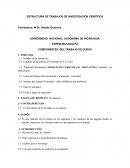ESTRUCTURA DE TRABAJOS DE INVESTIGACIÓN CIENTÍFICA