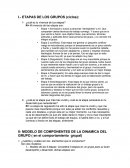 ETAPAS DE LOS GRUPOS (ciclos): ¿cuál es tu vivencia de tus etapas?