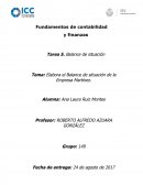 Balance de situación Tema: Elabora el Balance de situación de la Empresa Martínez