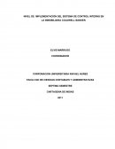 NIVEL DE IMPLEMENTACIÓN DEL SISTEMA DE CONTROL INTERNO EN LA INMOBILIARIA COLDWELL BANKER