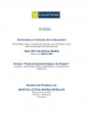 Postura Epistemológica de Popper