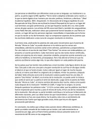 Las personas se identifican por diferentes cosas ya sea su lenguaje. Página 1
