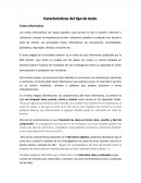 Características del tipo de texto