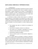 QUINTA UNIDAD: DEMOCRACIA Y REPRESENTATIVIDAD