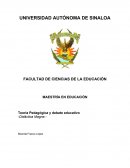 Teoría Pedagógica y debate educativo -Didáctica Magna -