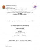 PLANEACION DE LA ENSEÑANZA Y EVALUACION DEL APRENDIZAJE II