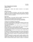 Actividad reporte de trabajo. Independencia de Cataluña