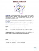 ESTEQUIOMETRIA. PRINCIPALES RELACIONES