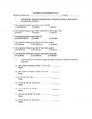 Examen Matemáticas I