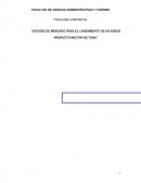 Estudio de mercado para el lanzamiento de un nuevo producto nectar de tuna