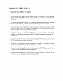 TALLER INTERÉS SIMPLE EJERCICIOS PROPUESTOS